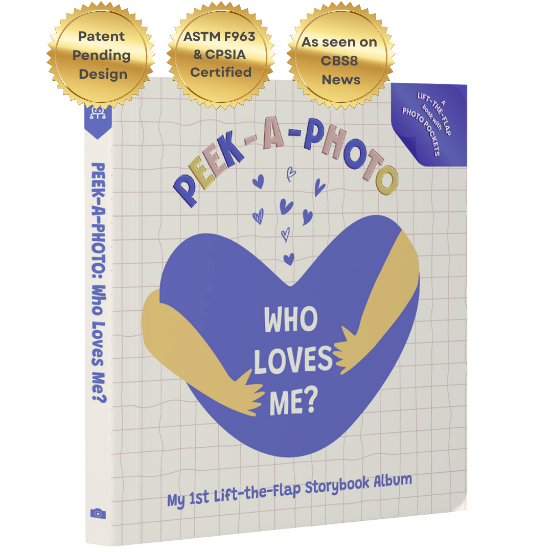 Personalized lift the flap baby photo board book for babies and toddlers